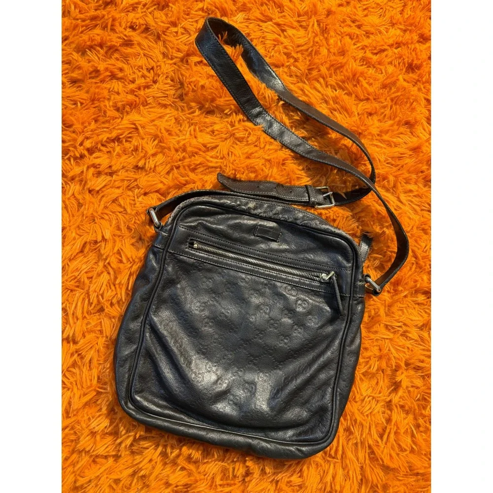 Gucci Guccissima Leather Messenger Shoulder Bag Monogram